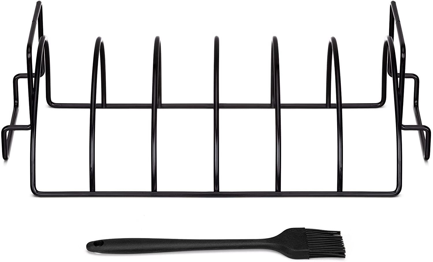 Navaris Αντικολλητικό Μεταλλικό Πλέγμα Ψησίματος με Πινέλο Σιλικόνης - Black - 54518.01