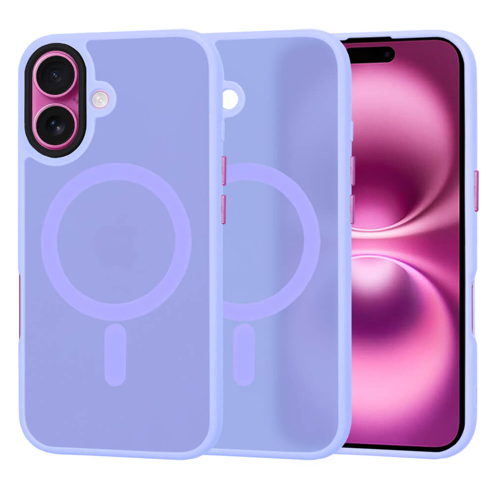 Techsuit iPhone 16 Plus - HaloFrost Series MagSafe - Σκληρή Θήκη με Πλαίσιο Σιλικόνης - Light Purple