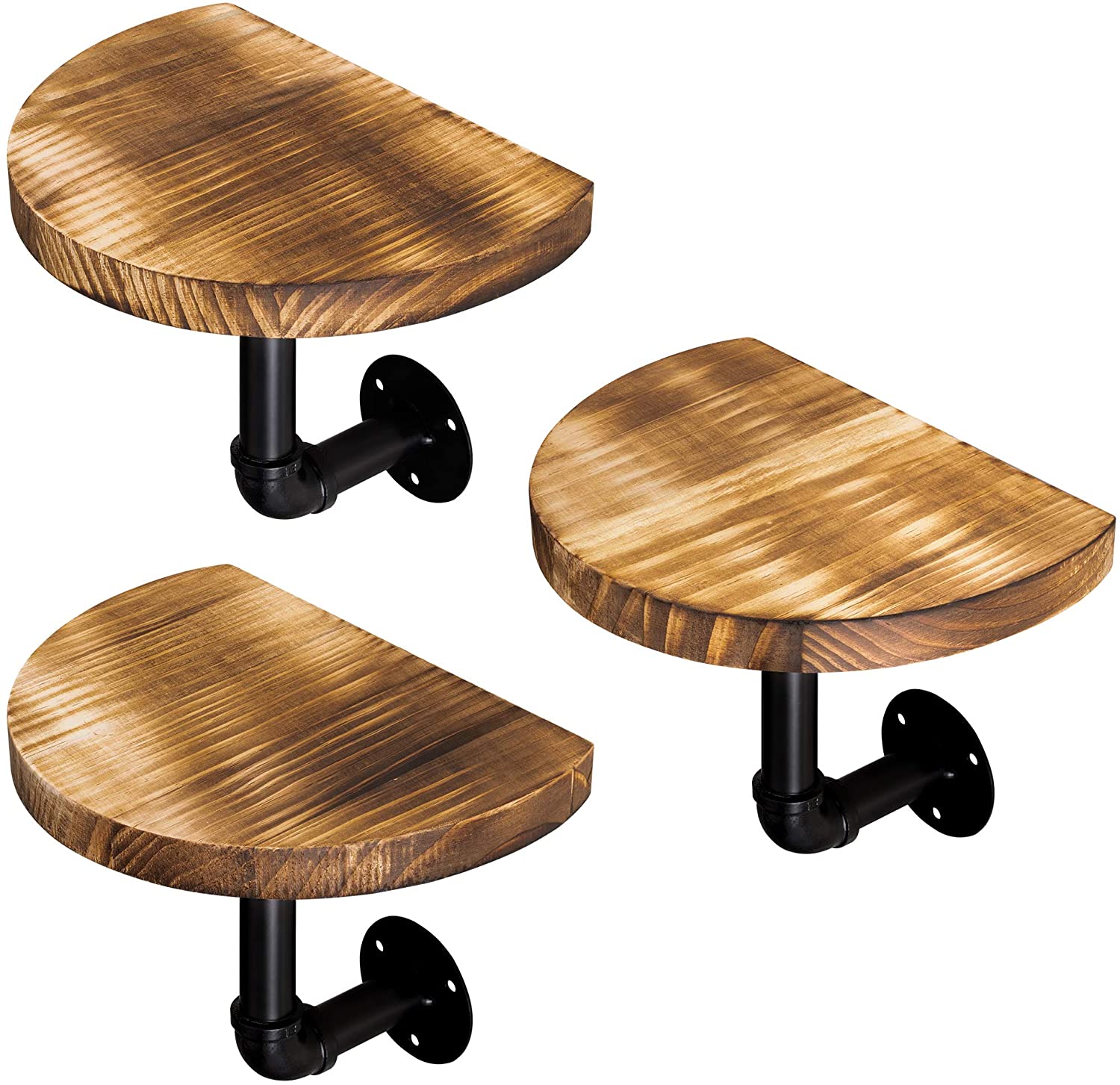 Navaris Σετ με 3 Ράφια με Βάση - Brown - 53785.05