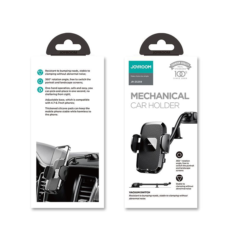 Joyroom Long Arm Mechanical Universal Βάση Αυτοκινήτου - Black - JR-ZS259