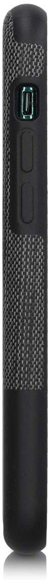 KW iPhone 11 Pro Θήκη Σιλικόνης TPU Design Two-Tone Tweed Fabric - Anthracite / Black - 51156.01