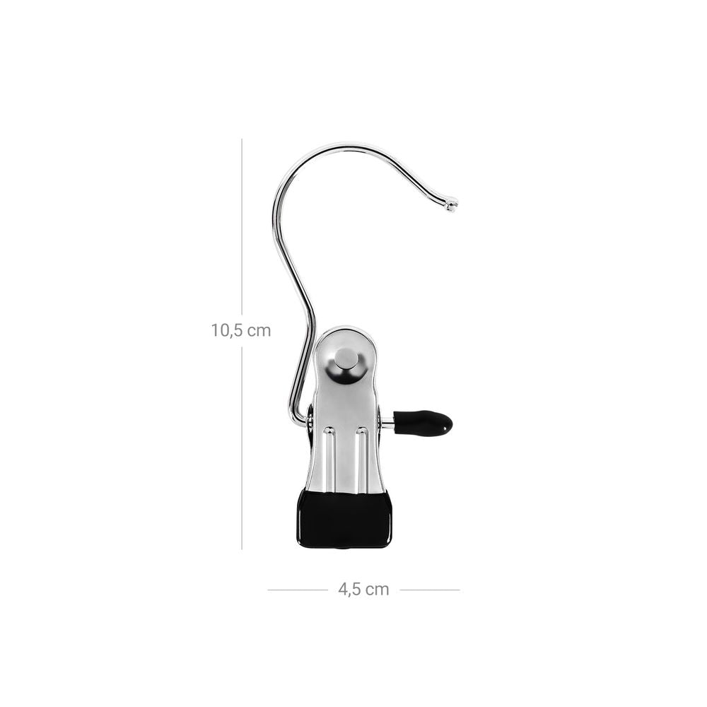 Songmics Σετ με 50 Μεταλλικούς Γάντζους με Clip - Silver - CRI001-50