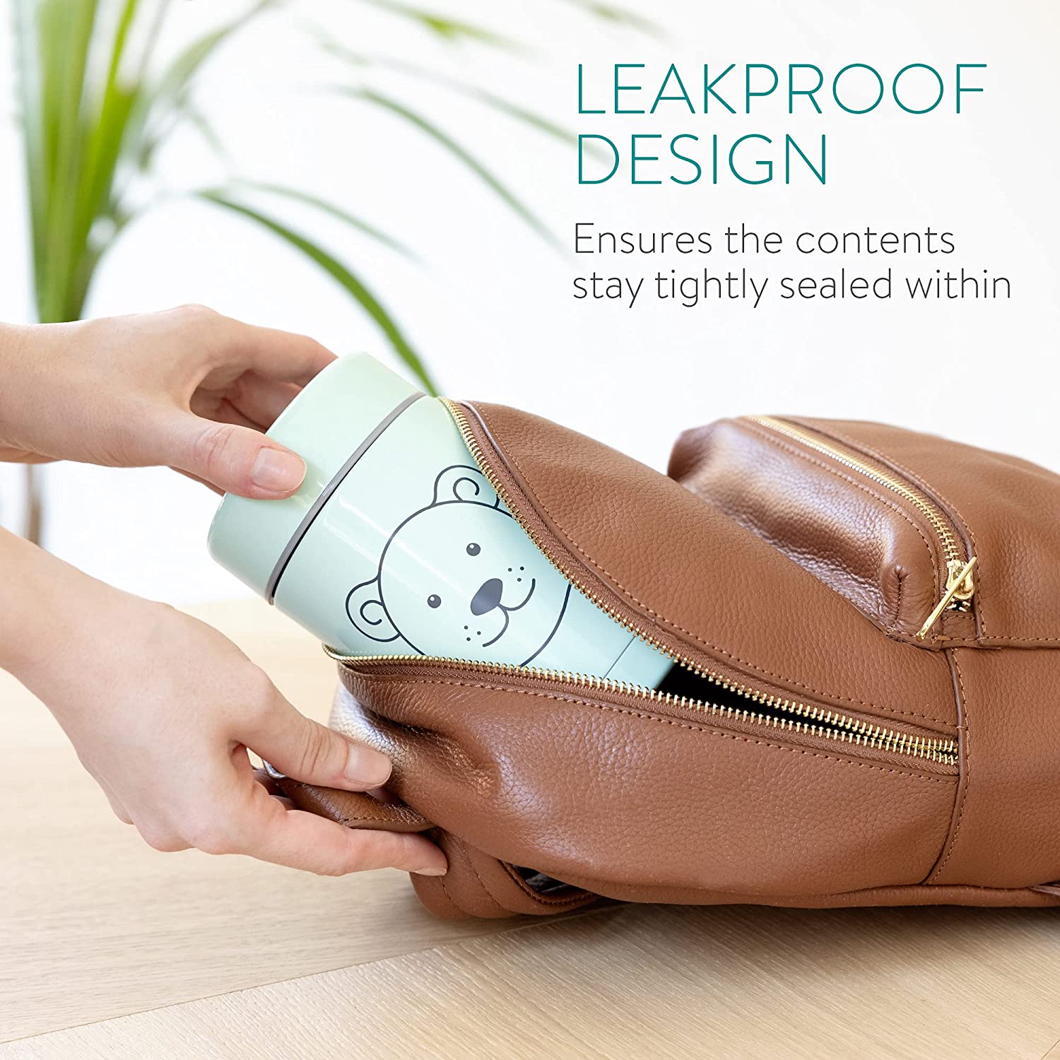 Navaris Θερμός Φαγητού από Ανοξείδωτο Ατσάλι για Παιδιά - Mint Green - 53346.01