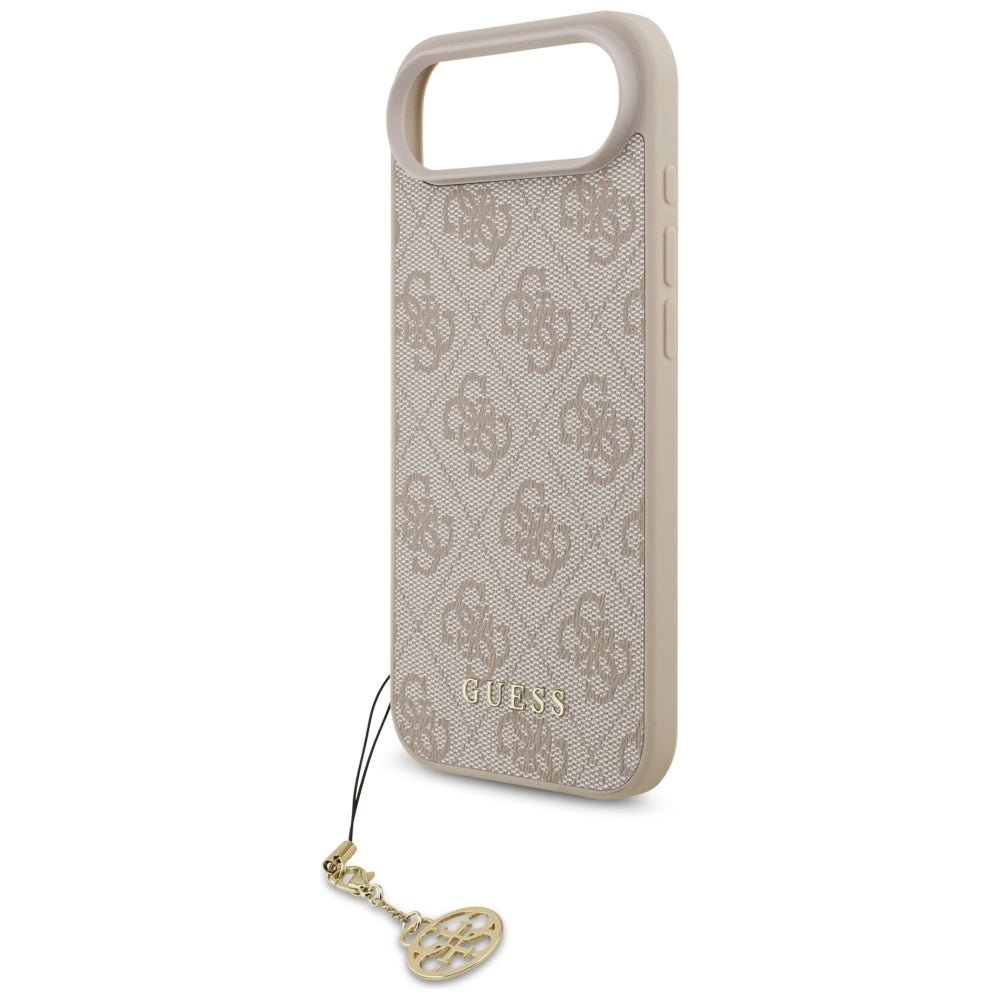 Guess iPhone Air - 4G Charms Collection MagSafe - Θήκη με Επένδυση Συνθετικού Δέρματος - Pink - GUHMP17MGF4GCP