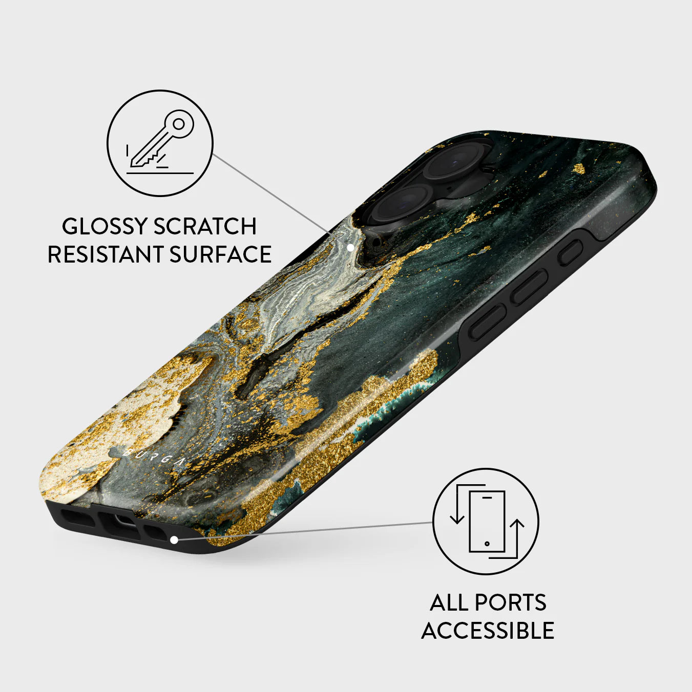 Burga iPhone 16 Plus Fashion Tough MagSafe Σκληρή Θήκη με MagSafe - Northern Lights