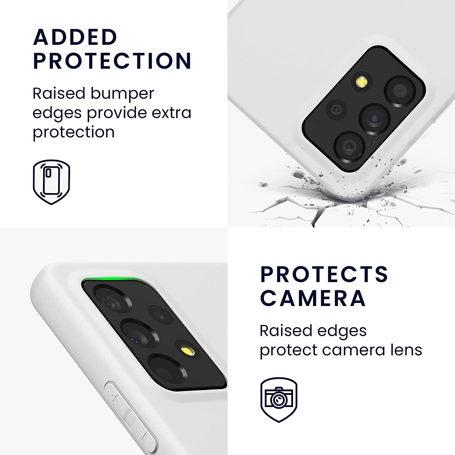 KW Samsung Galaxy A53 5G Θήκη Σιλικόνης TPU - White Matt - 57808.48