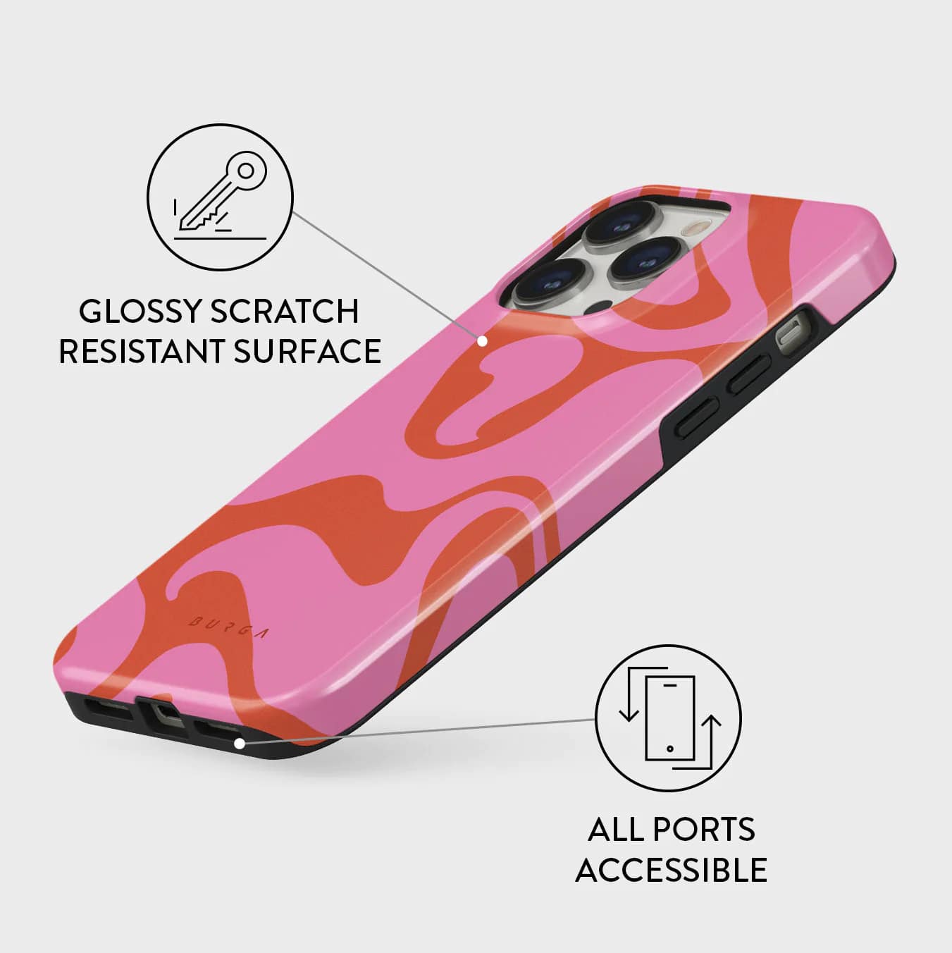 Burga iPhone 15 Pro Max Fashion Tough MagSafe Σκληρή Θήκη με MagSafe - Ride The Wave