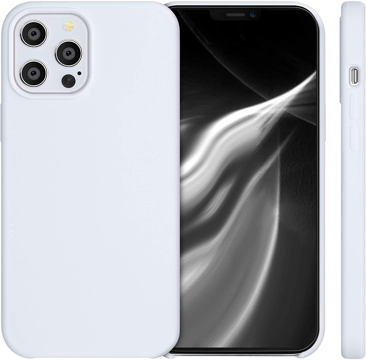 KW iPhone 12 Pro Max Θήκη Σιλικόνης Rubber TPU - White - 52644.02