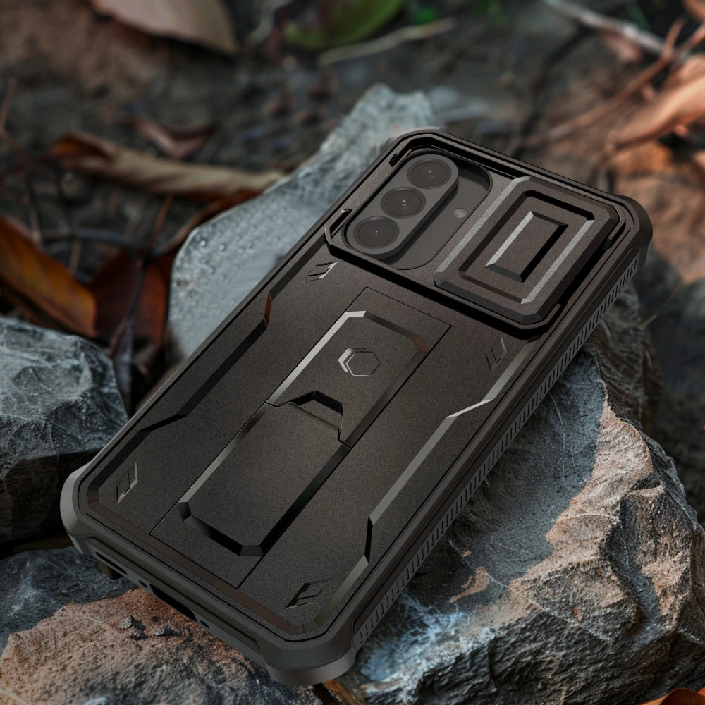 Tech-Protect Samsung Galaxy A56 5G Kevlar Cam+ Θήκη 360 Full Body με Προστασία για την Οθόνη και την Κάμερα και Stand - Black