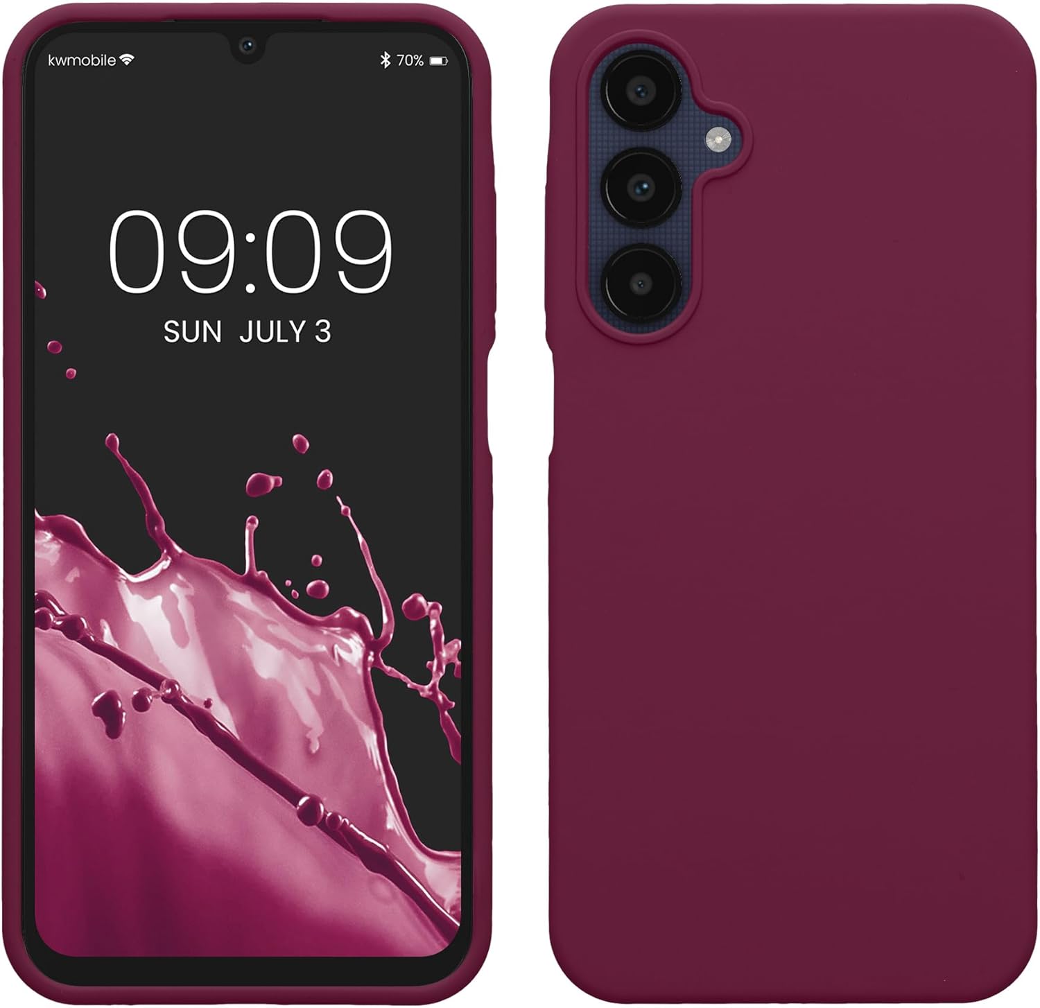 KW Samsung Galaxy A25 5G Θήκη Σιλικόνης Rubberized TPU - Bordeaux Purple