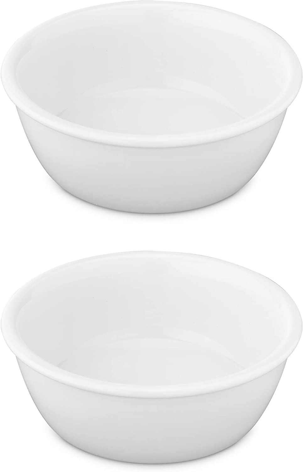 Navaris Cat Bowls - Σετ με 2 Ανταλλακτικά Κεραμικά Μπολ Φαγητού και Νερού - 300-350 ml - White - 57207.2