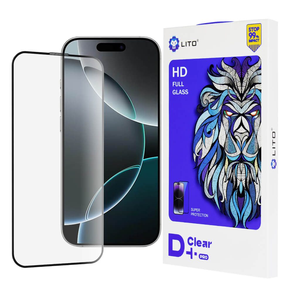 Lito iPhone 16 Pro - D+ Pro Clear - Full Screen Αντιχαρακτικό Γυαλί Tempered Glass - Black