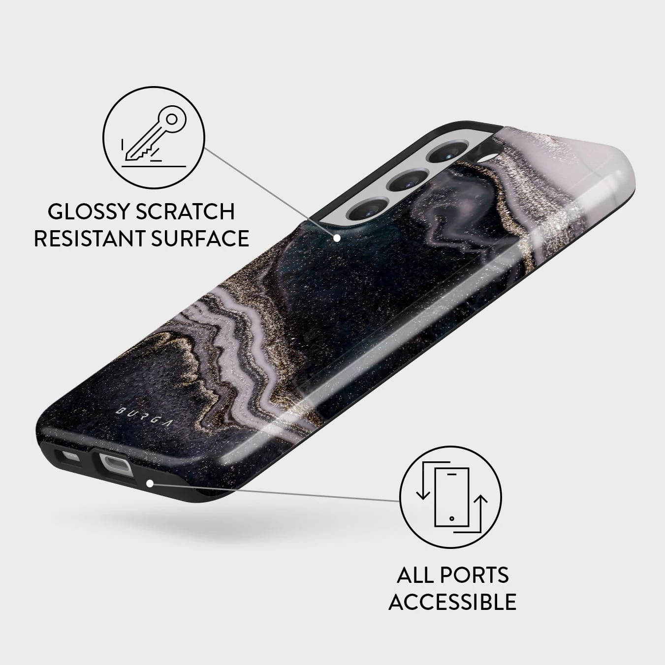 Burga Samsung Galaxy S22 Plus Fashion Tough Σκληρή Θήκη - Magic Night