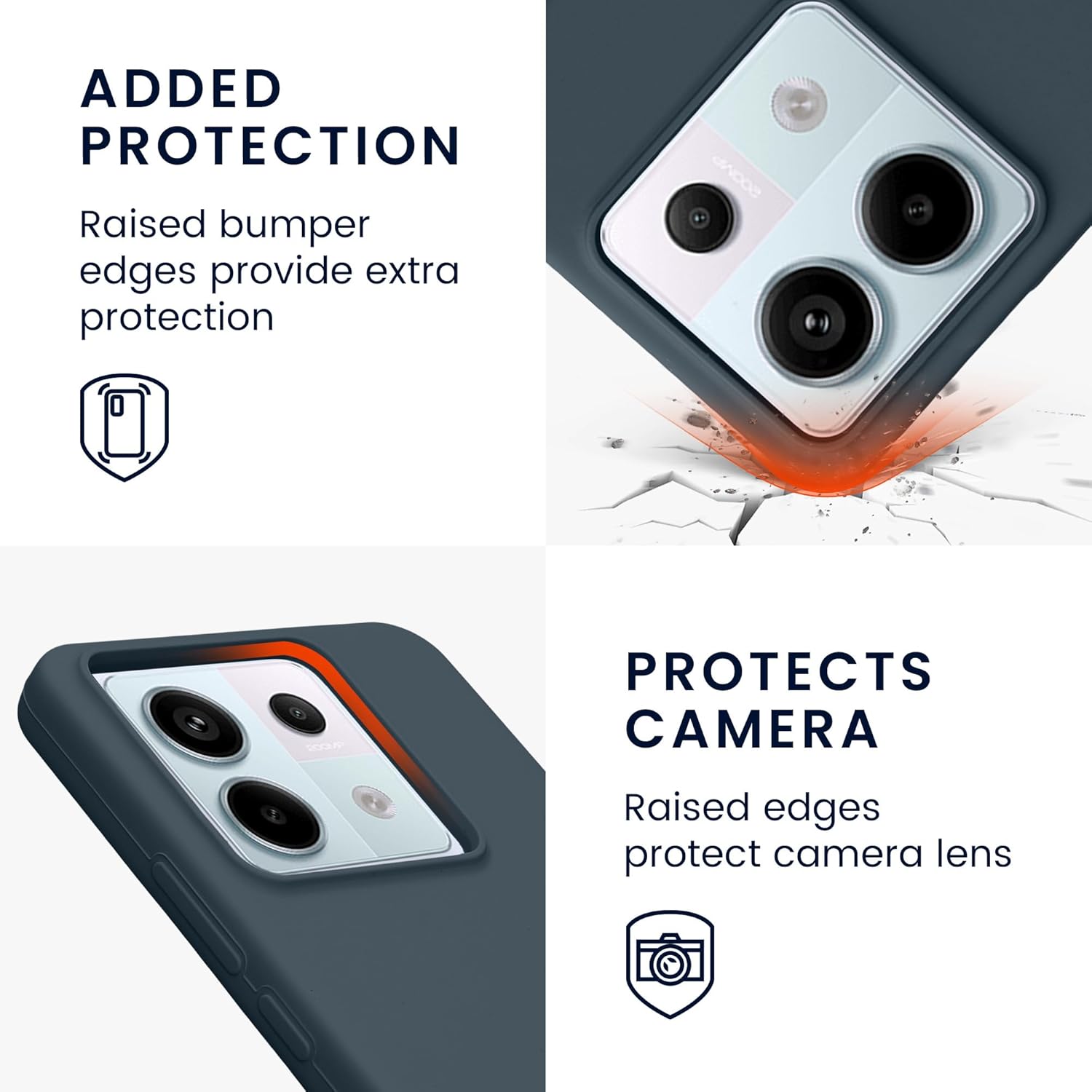 KW Xiaomi Redmi Note 13 Pro 5G / Poco X6 5G Θήκη Σιλικόνης Rubberized TPU - Dark Slate