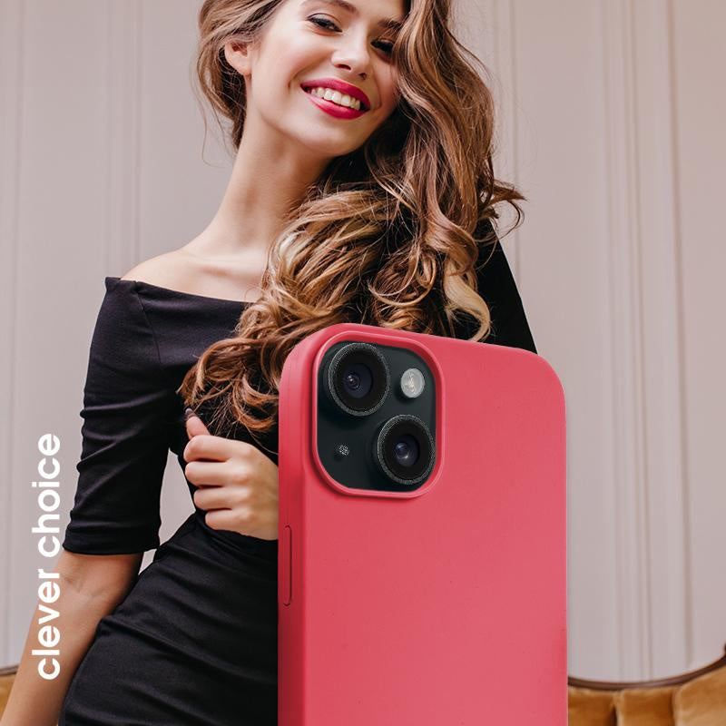 Crong iPhone 15 Color Cover Magnetic - Θήκη Σιλικόνης με MagSafe - Pink