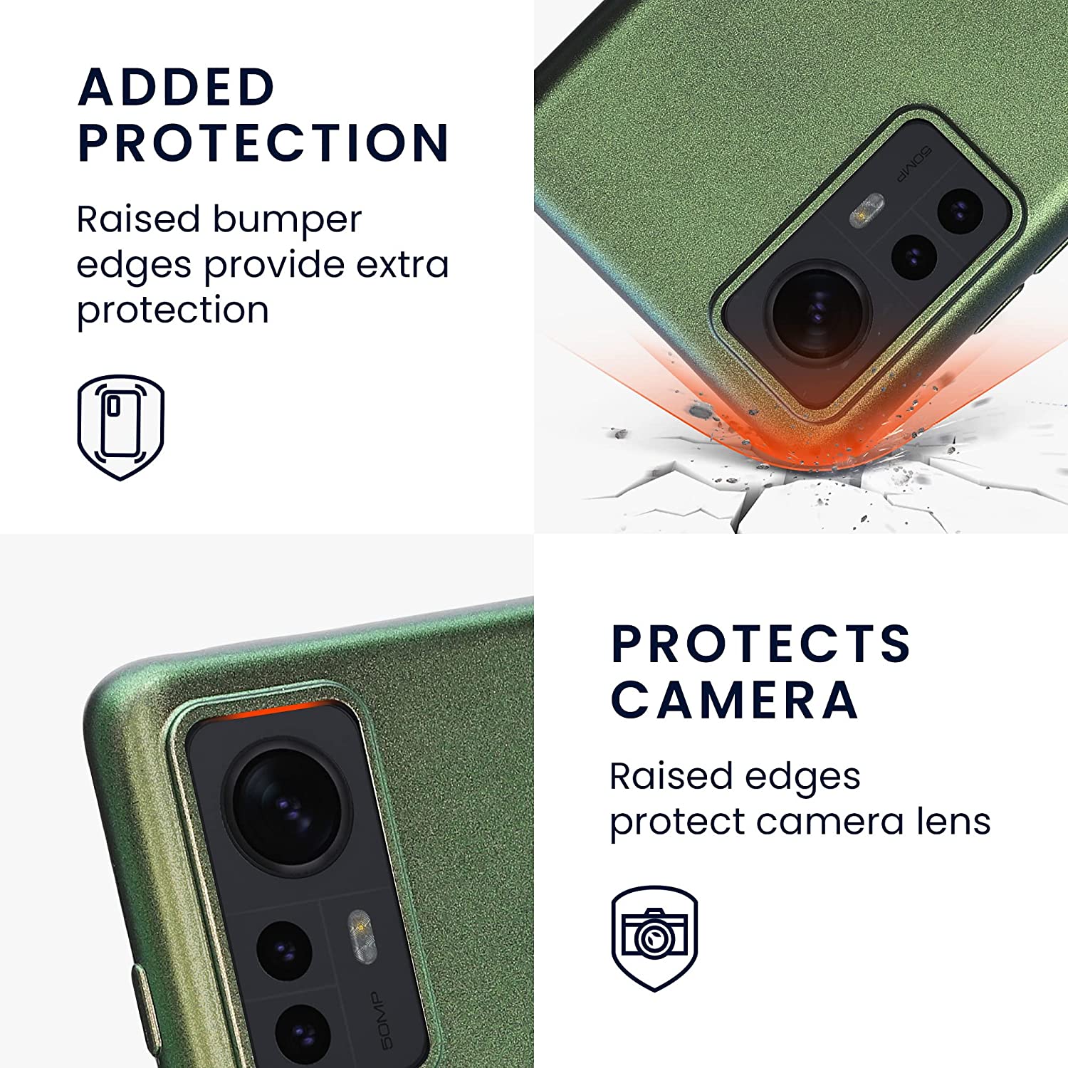 KW Xiaomi 12 / 12X Θήκη Σιλικόνης TPU - Metallic Forest Green - 56238.233