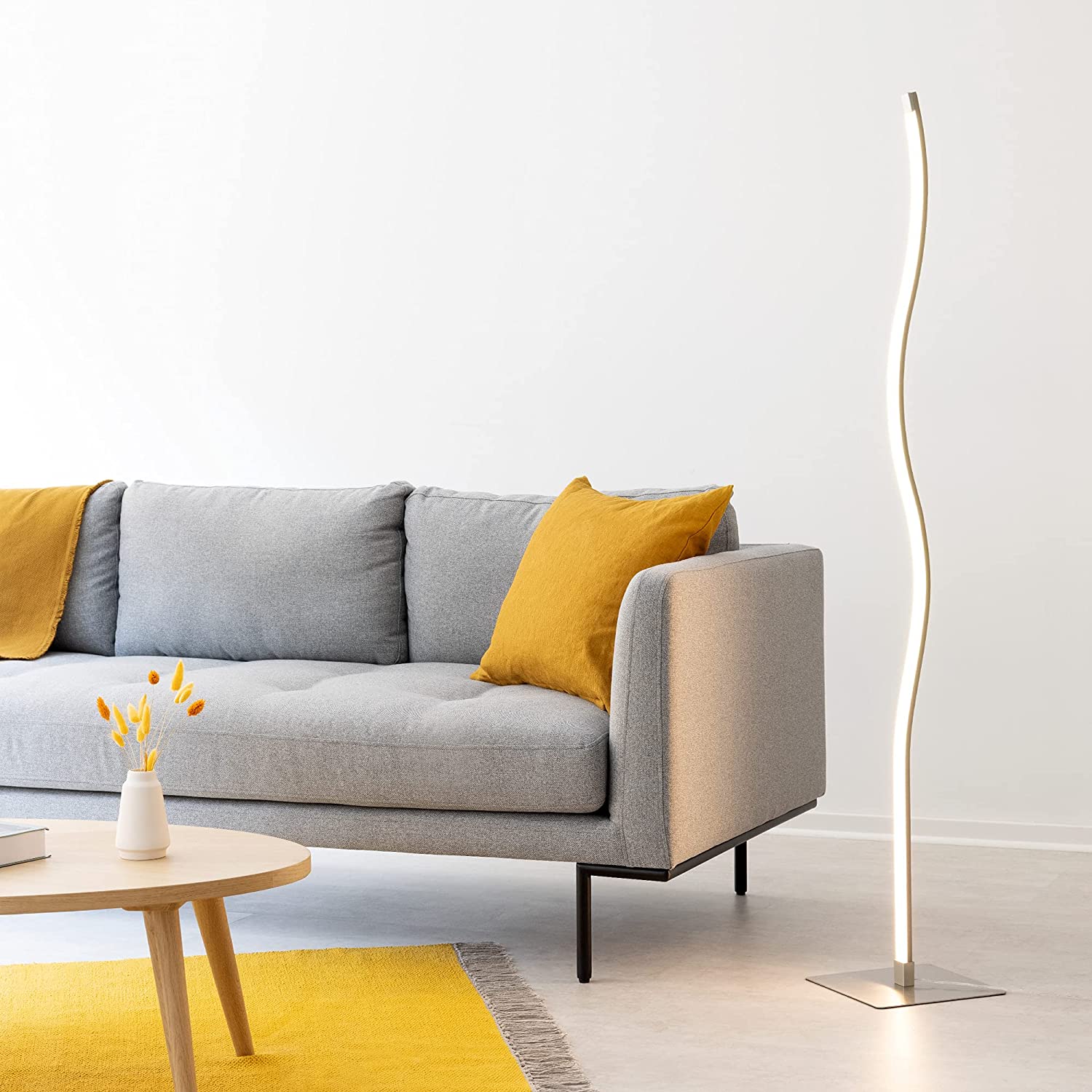 Navaris LED Floor Lamp Φωτιστικό Δαπέδου με Φωτισμό LED - Silver - 54183.35.31