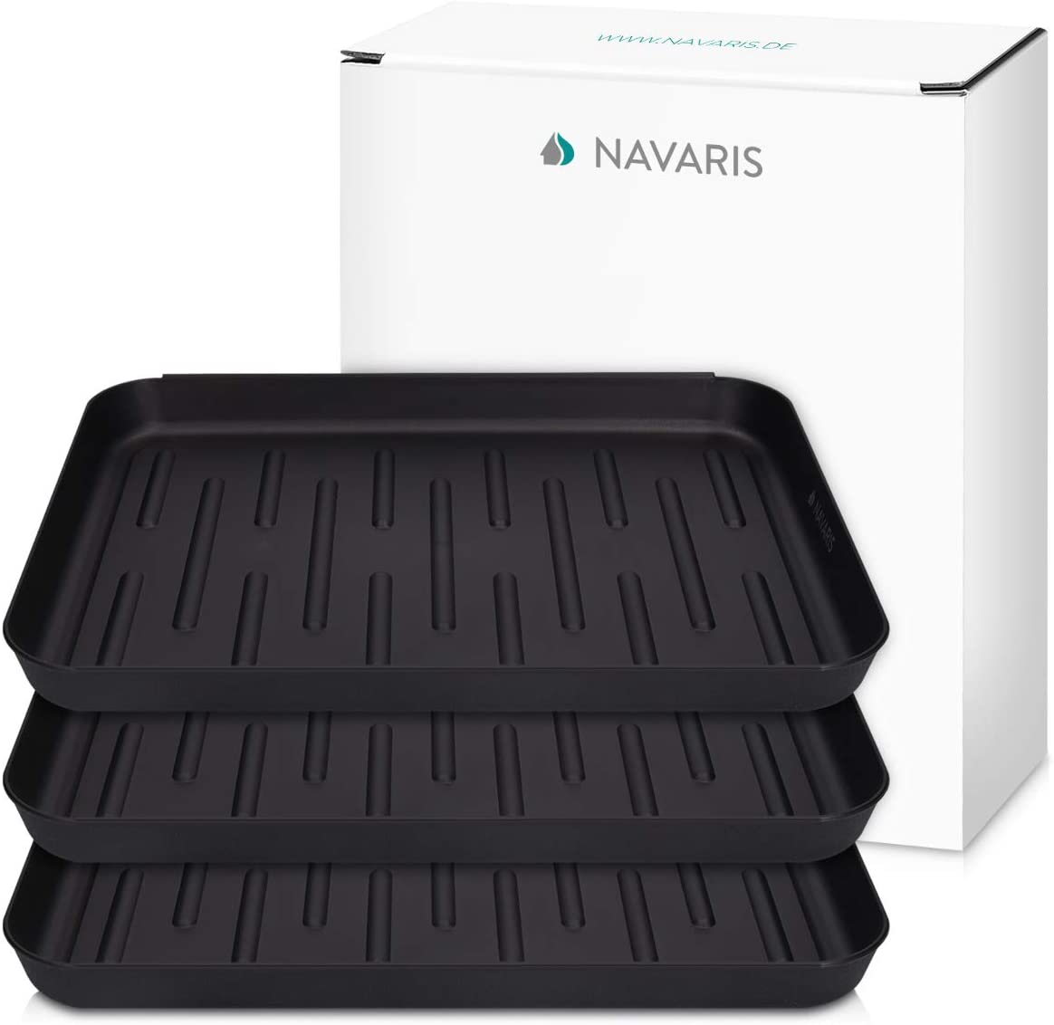 Navaris Σετ με 3 Θήκες Στεγνώματος Παπουτσιών - Black - 46753.01