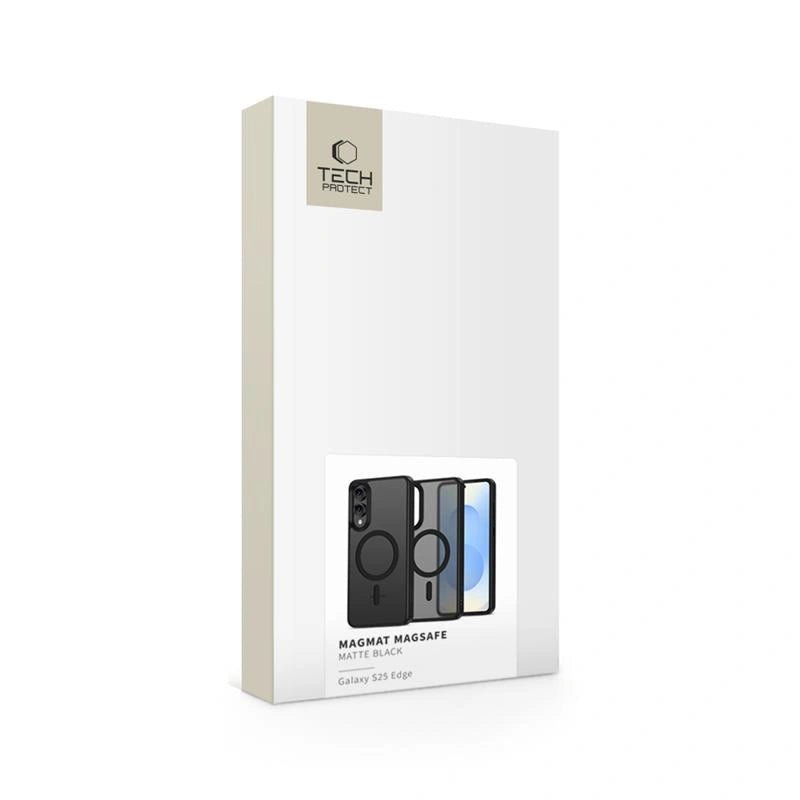 Tech - Protect Samsung Galaxy S25 Edge - MagMat Σκληρή Θήκη με Πλαίσιο Σιλικόνης και MagSafe - Matte Black