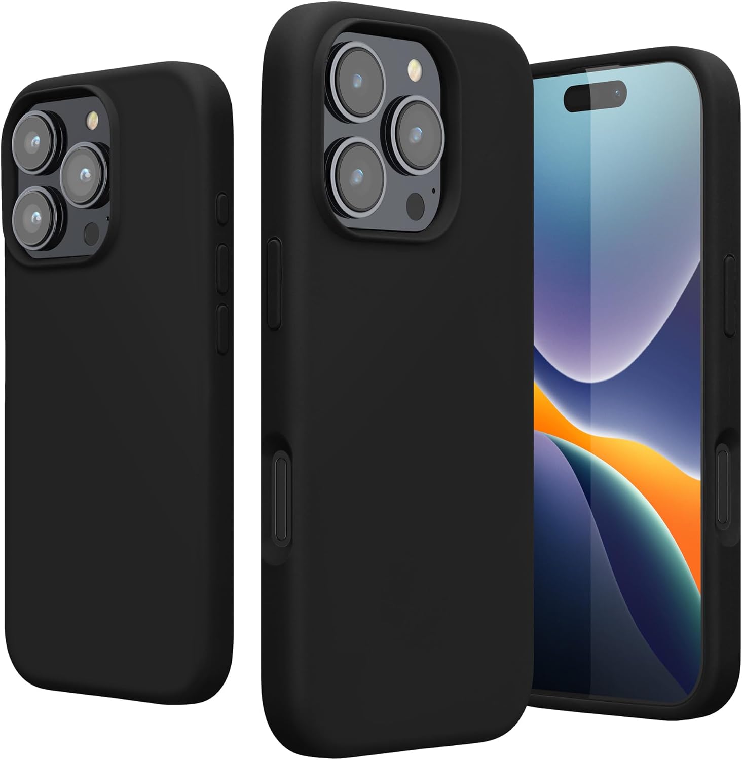 KW iPhone 16 Pro Max Θήκη Σιλικόνης Rubberized TPU - Black