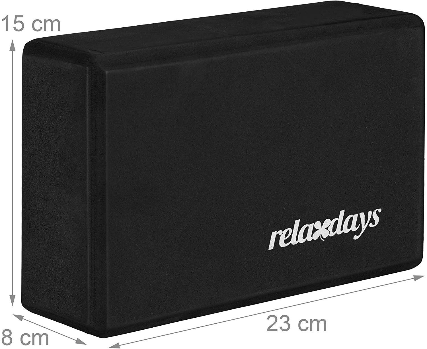Relaxdays Σετ με 2 Μαξιλάρια Yoga - Black - 4052025944896