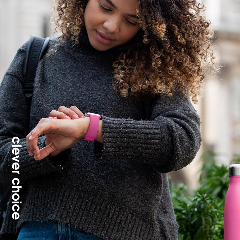 Crong Λουράκι Apple Watch 2/3/4/5/6/7/8/9/10/11 - SE (1/2/3) - 38/40/41/42mm Σιλικόνης - Liquid Strap - Pink