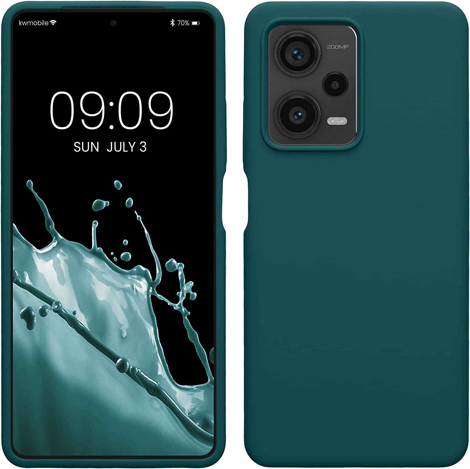 KW Xiaomi Redmi Note 12 Pro+ Θήκη Σιλικόνης Rubberized TPU - Teal Matte - 60691.57