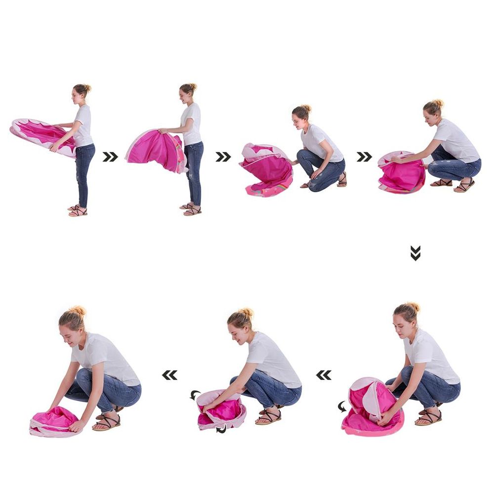 Songmics Παιδική Σκηνή με Tσάντα Mεταφοράς - Pink / Yellow - LPT04PY