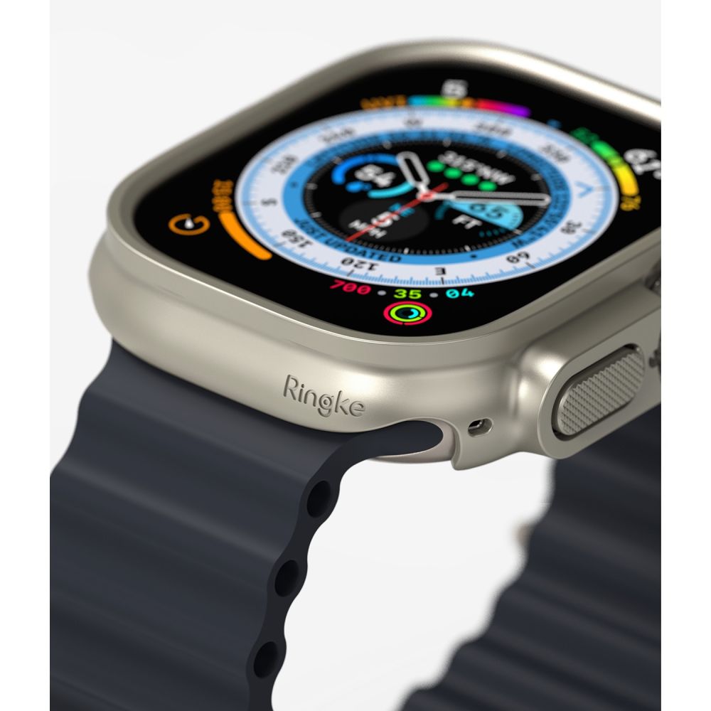 Ringke Θήκη Apple Watch Ultra (1/2/3) - 49mm Slim - 2 Τεμάχια - Διάφανο - Titanium Grey