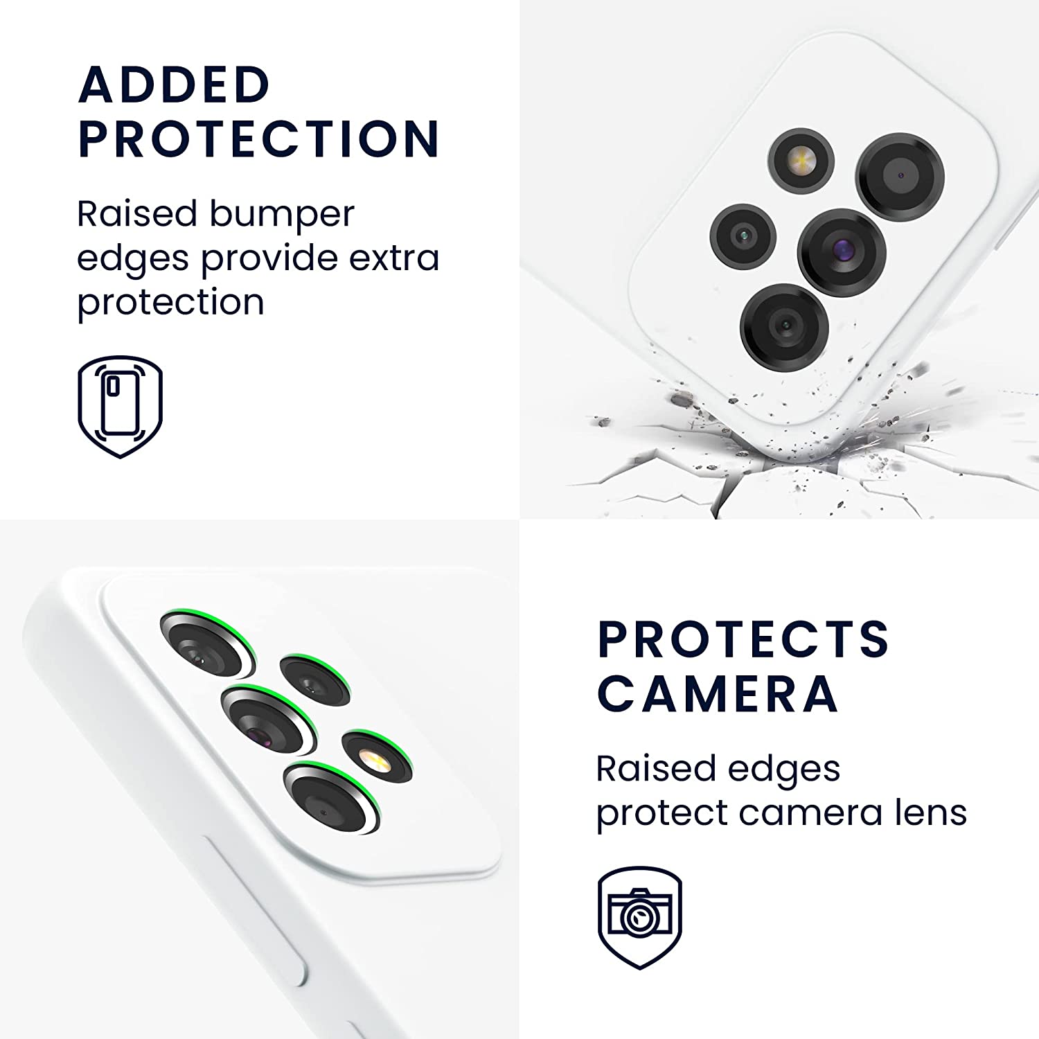 KW Samsung Galaxy A53 5G Θήκη Σιλικόνης Rubber TPU - Matte White - 57835.48