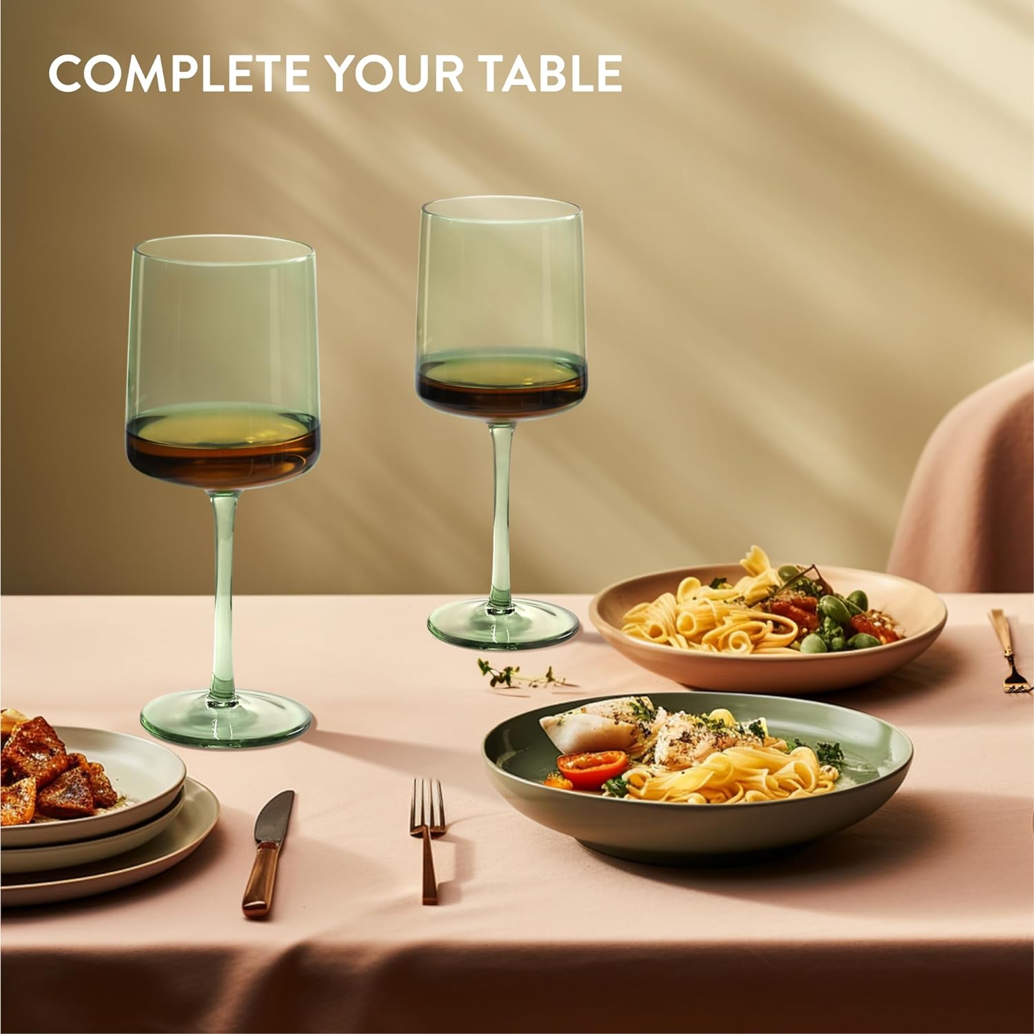 Navaris Σετ με 4 Ποτήρια Κρασιού - Mint Green - 56212.05