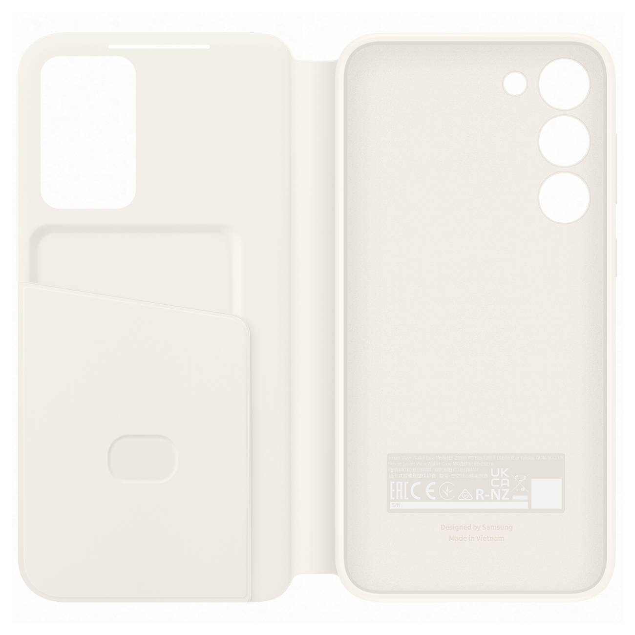Samsung Smart View Cover Samsung Galaxy S23+ Θήκη Πορτοφόλι - Cream - EF-ZS916CUEGWW
