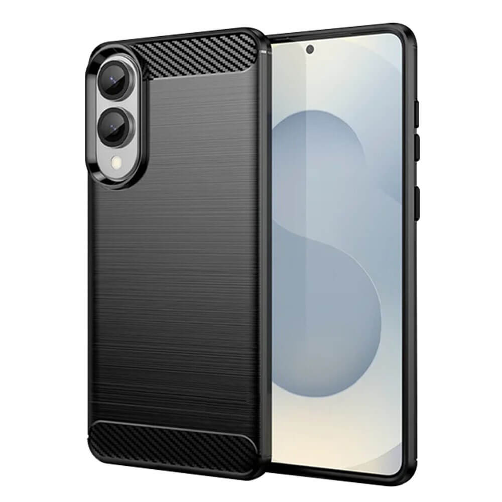 Techsuit Samsung Galaxy S25 Edge Carbon Silicone Θήκη Σιλικόνης TPU - Black