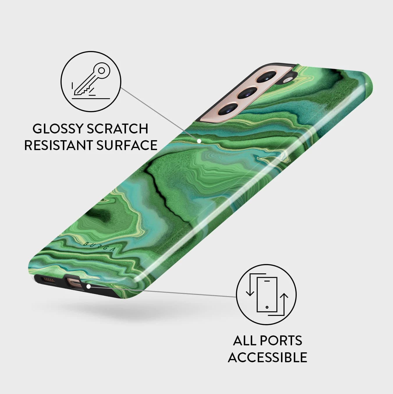 Burga Samsung Galaxy S22 Plus Fashion Tough Σκληρή Θήκη - Rock On