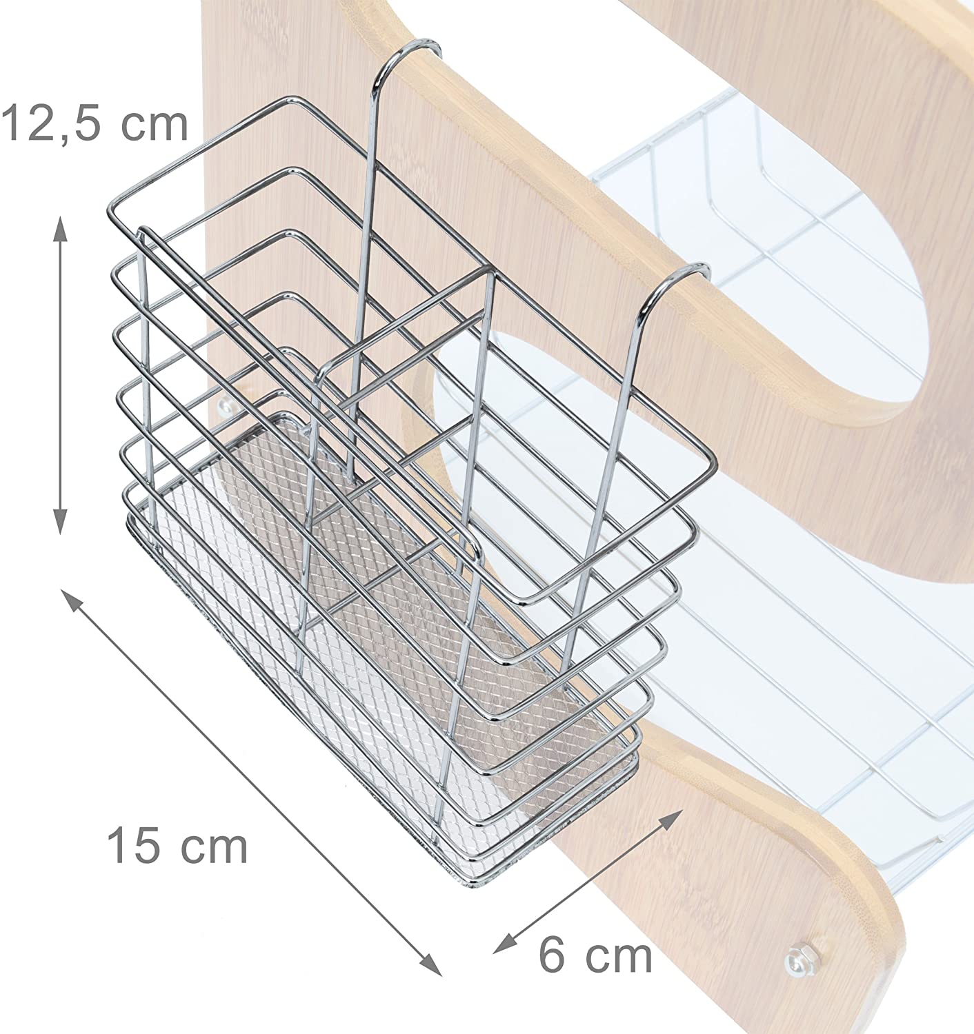 Relaxdays Στεγνωτήριο Πιάτων και Μαχαιροπίρουνων από Μπαμπού - Silver / Natural - 4052025191528