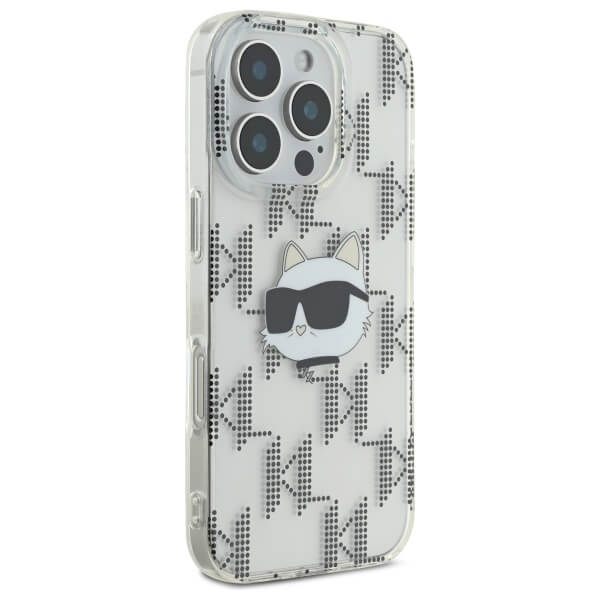 Karl Lagerfeld iPhone 16 Pro - IML Choupette Head Electroplated - Σκληρή Θήκη με Πλαίσιο Σιλικόνης - Διάφανη - KLHCP16LHKLPCHT