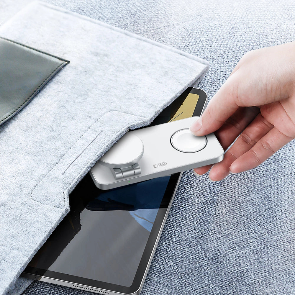 Tech-Protect QI15W-A47 3in1 Ασύρματος Μαγνητικός Φορτιστής MagSafe - White