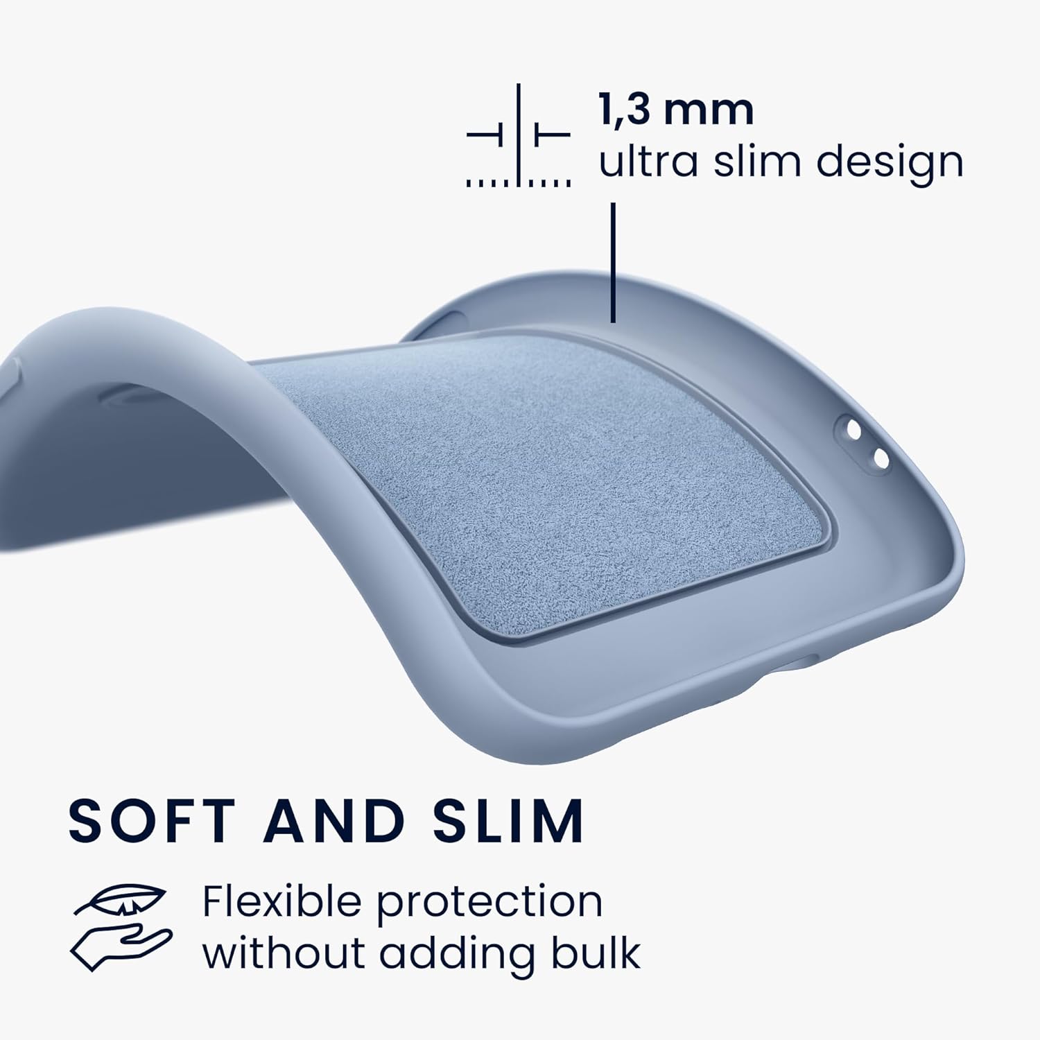 KW iPhone 15 Pro Max Θήκη Σιλικόνης TPU με Υποδοχή για Κάρτα - Lavender - 62020.108