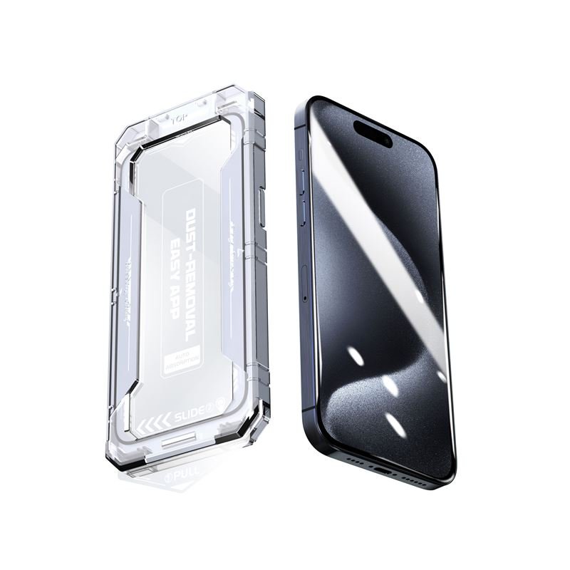 Mobile Origin iPhone 16 Plus Yellow Screen Guard 9H Full Screen Αντιχαρακτικό Γυαλί Οθόνης με Πλαίσιο Τοποθέτησης - Black