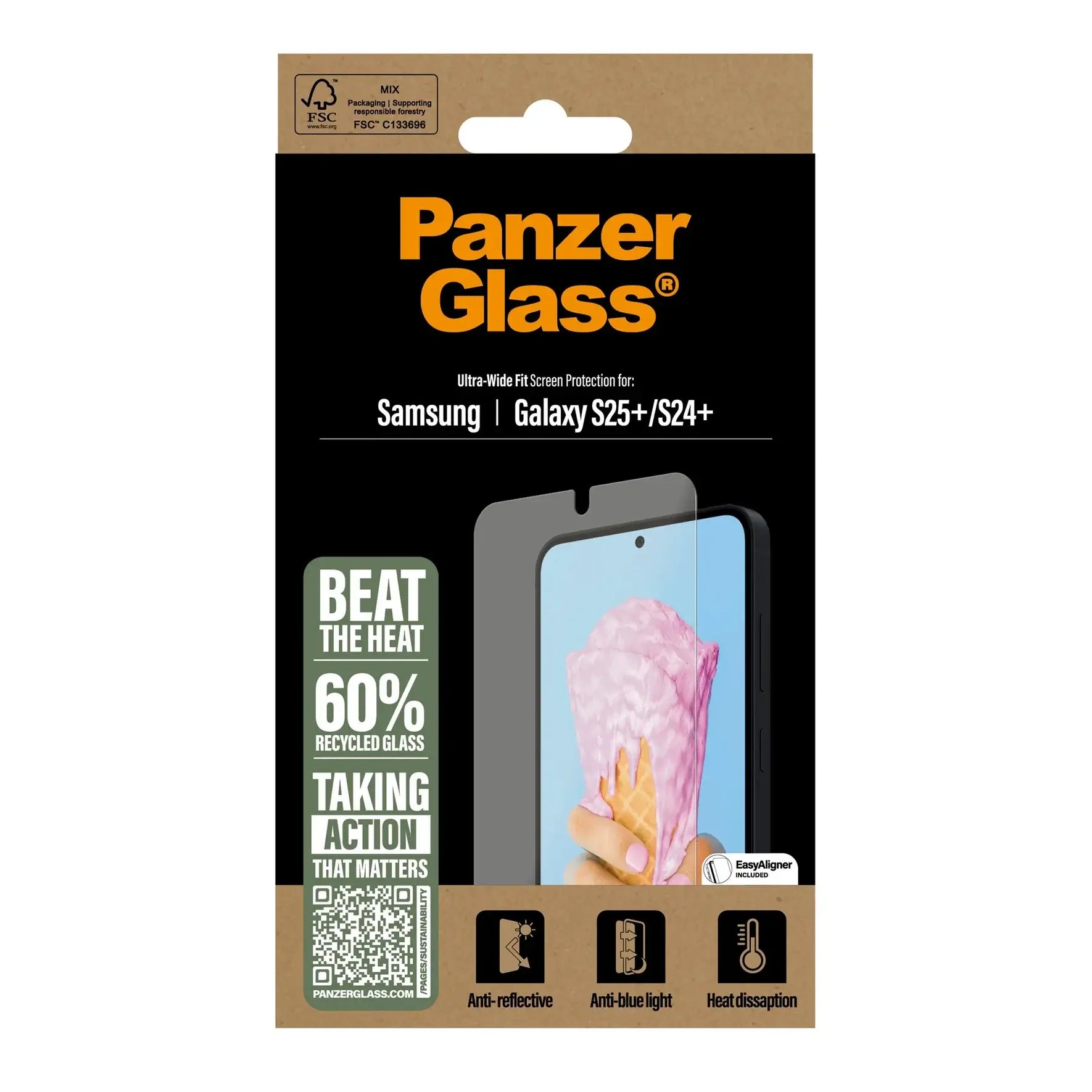 PanzerGlass Samsung Galaxy S24 Plus / S25 Plus All-in-One Ultra-Wide Fit Αντιχαρακτικό Γυαλί Οθόνης - Διάφανο
