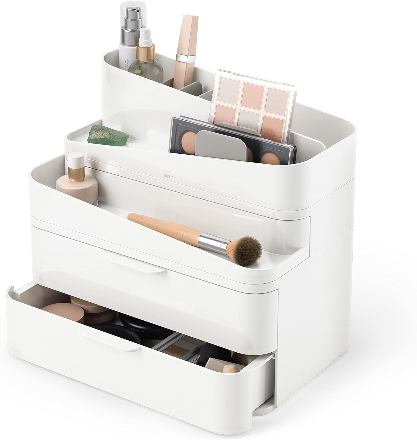 Umbra Glam Large Organizer Βάση Οργάνωσης Καλλυντικών - White / Grey