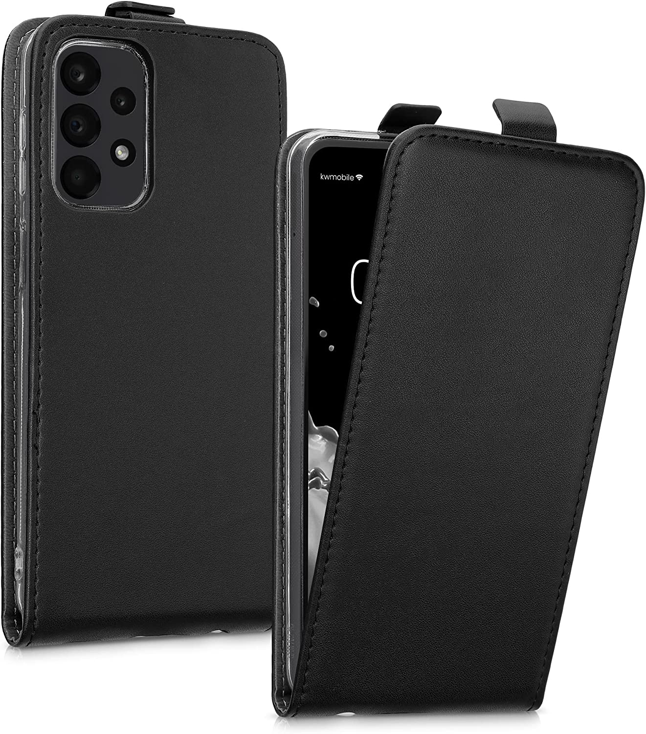 KW Samsung Galaxy A23 5G Θήκη Δερματίνη Flip - Black - 58617.01