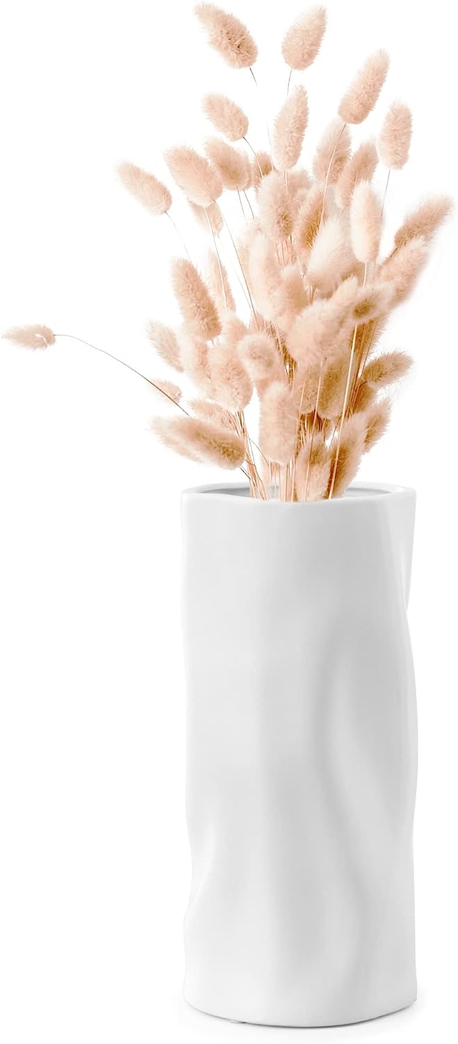 Navaris Διακοσμητικό Βάζο - 25 x 11 cm - Beige - 60682.01