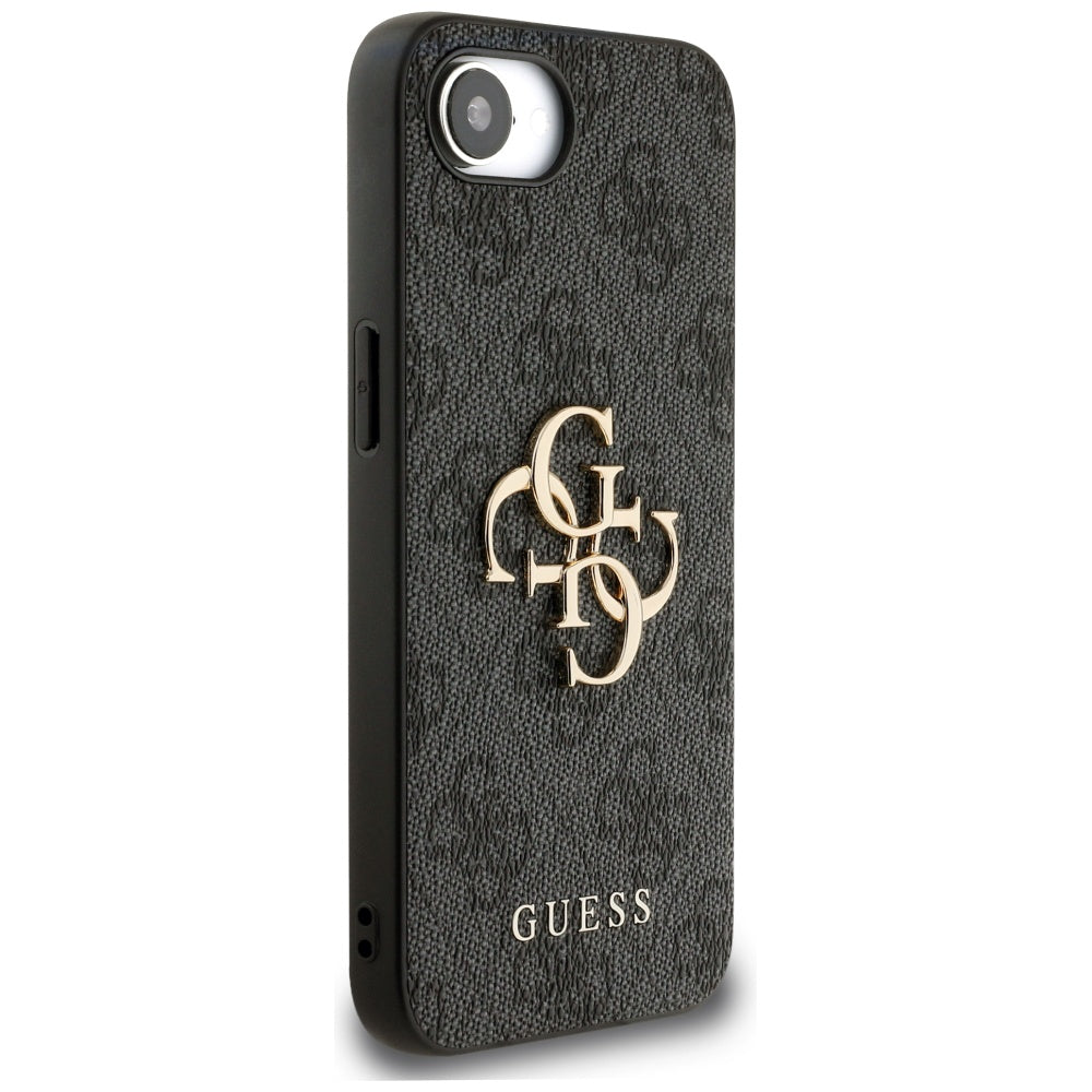 Guess iPhone 16e - 4G Big Logo - Θήκη με Επένδυση Συνθετικού Δέρματος - Black - GUHCPSE44GMGGR
