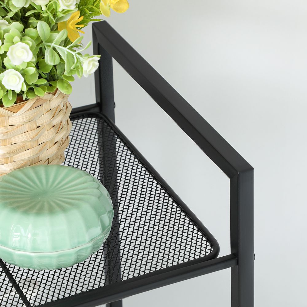 Songmics Μεταλλική Ραφιέρα 3 Επιπέδων - 38 x 30 x 72 cm - Black - BSC33BK