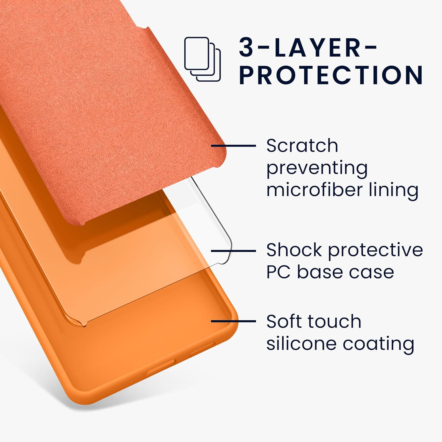 KW iPhone 15 Θήκη Σιλικόνης Rubberized TPU - Fruity Orange