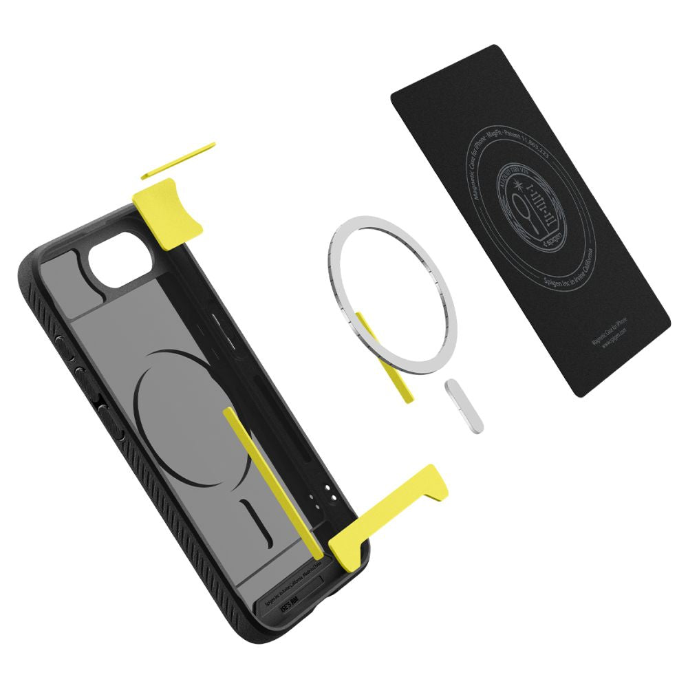 Spigen iPhone 16e Rugged Armor Mag Θήκη TPU με MagSafe - Matte Black