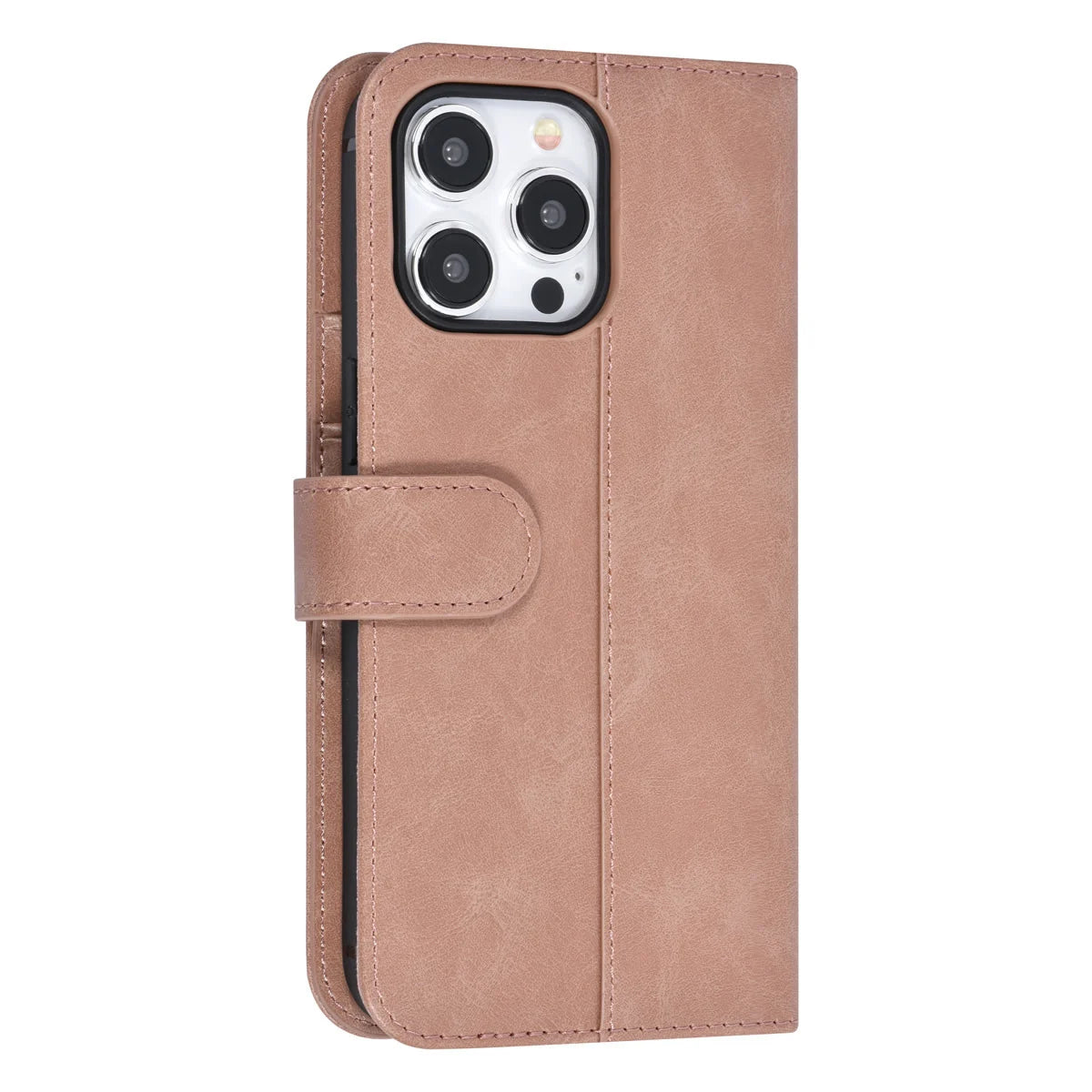 Tuniq iPhone 15 Pro Max - Θήκη Πορτοφόλι από Δερματίνη με Stand - Ροζ