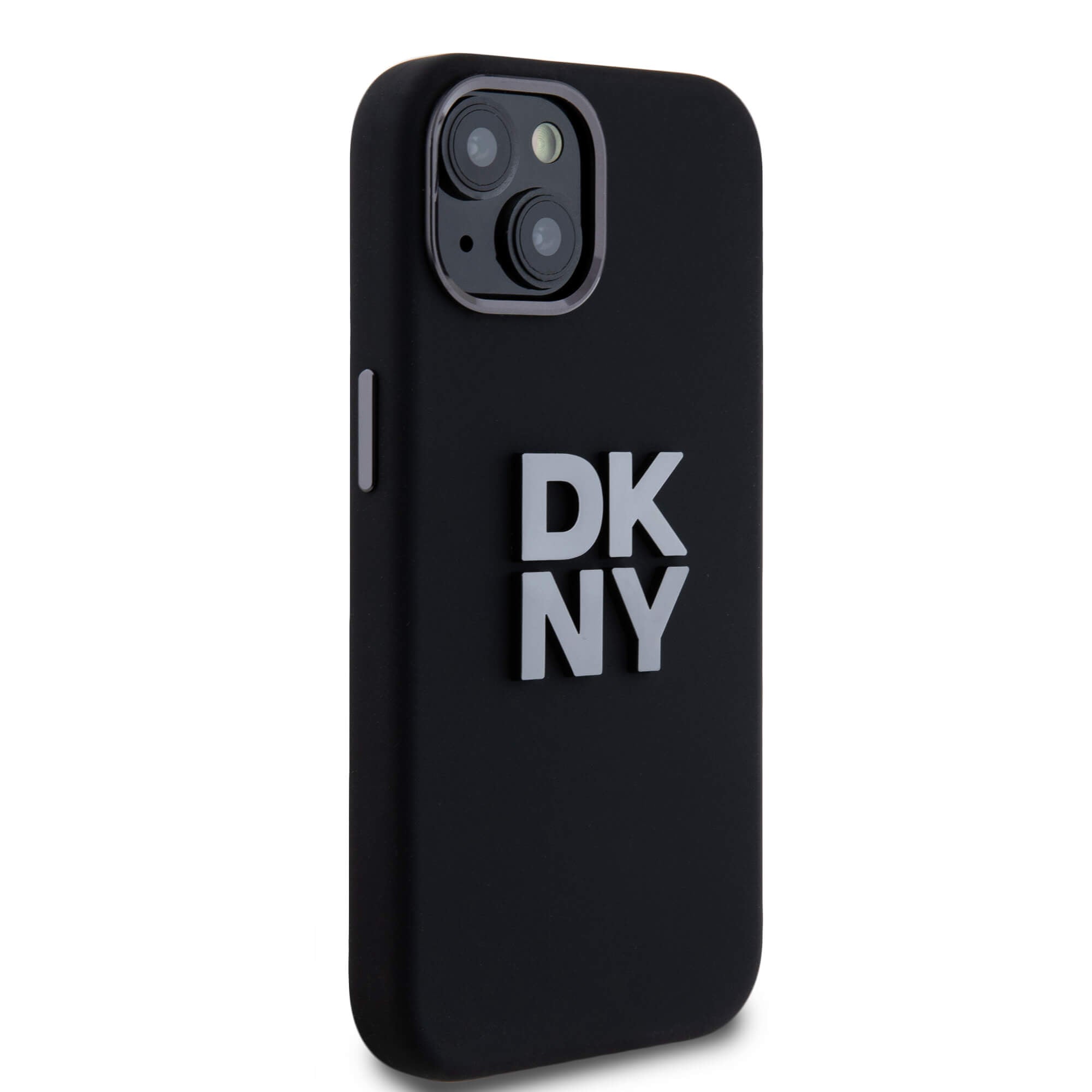 DKNY iPhone 15 / 14 / 13 - Liquid Silicone Metal Logo - Σκληρή Θήκη με Πλαίσιο Σιλικόνης - Black