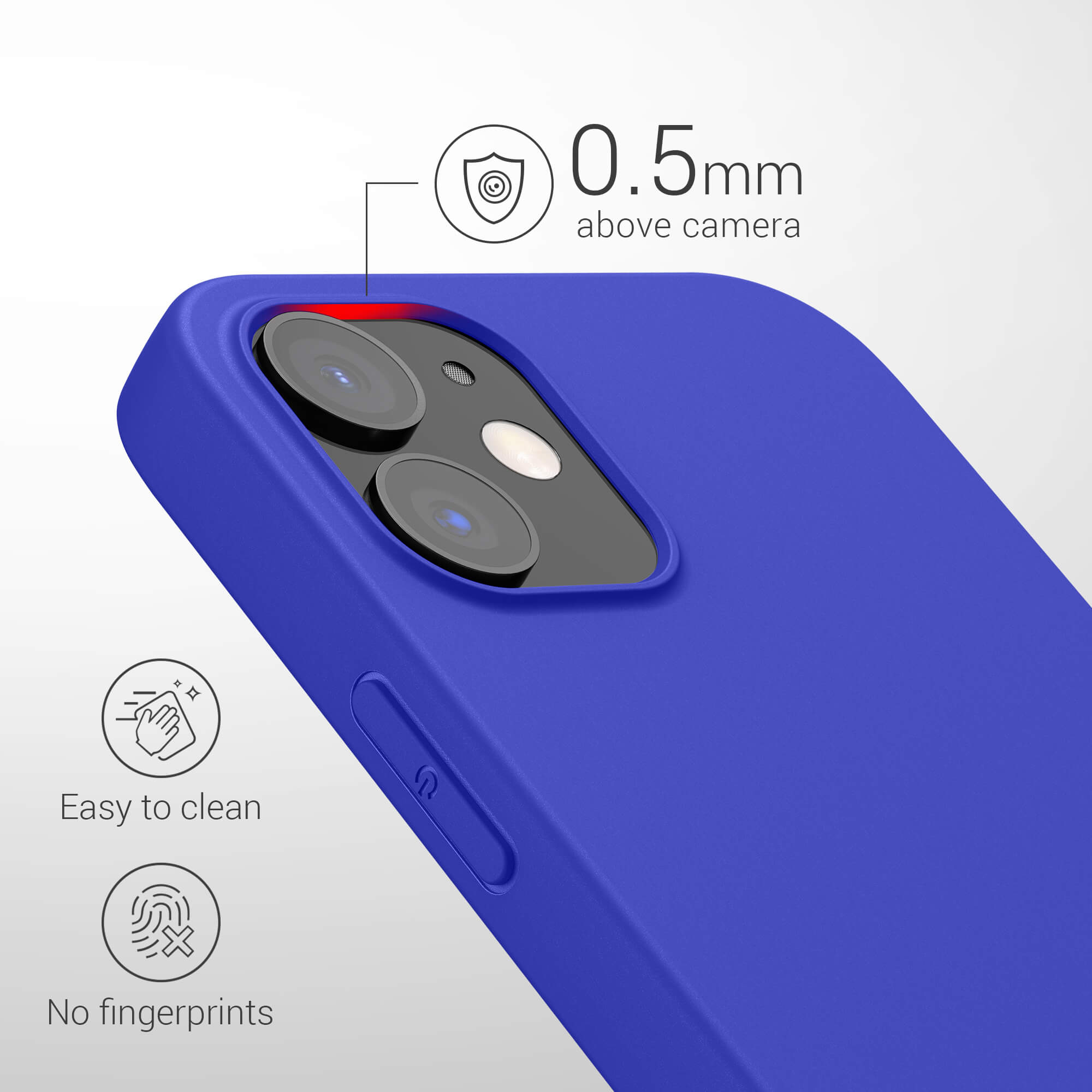 KW iPhone 12 / iPhone 12 Pro Θήκη Σιλικόνης TPU - Royal Blue - 53938.134